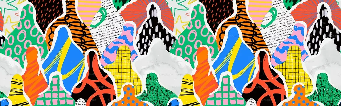 Colorful illustration of the Riz creative community
